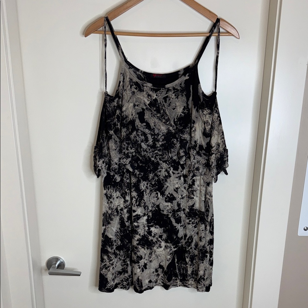 T Party Tie-Dye Mini Dress with Crochet detail (B)